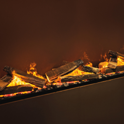 Beim Elektrofeuer eSENSE spenden LED Lampen zusätzliche Licht im Raum.