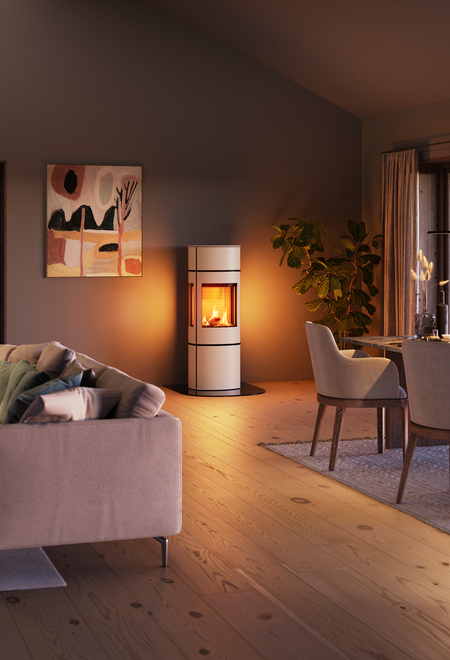 CARO 130 GAS in der Farbe Sand im Wohn- und Esszimmer