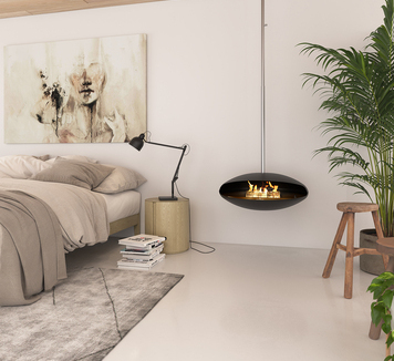 Bioethanol Feuerstelle Espoo Ceiling im Schlafzimmer