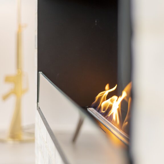 Bioethanolbrenner Montreal Front Glasscheibe detailliert