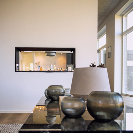 Bioethanolbrenner Montreal Tunnel im Wohnzimmer designerisch