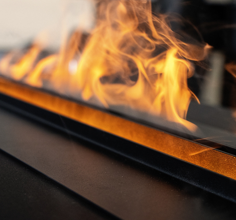 Wasserdampf der Elektrofeuerstelle Hybrid Mist mit LED